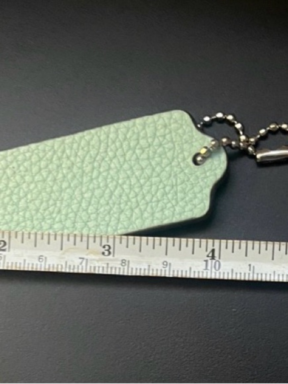 Coach Mint Green Pebbled Leather Bag Charm HangTag🐸 - Picture 3 of 3